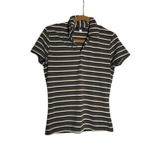 Vintage Guess 90’s Y2K Striped Short Sleeve Polo Shirt Top Size Large